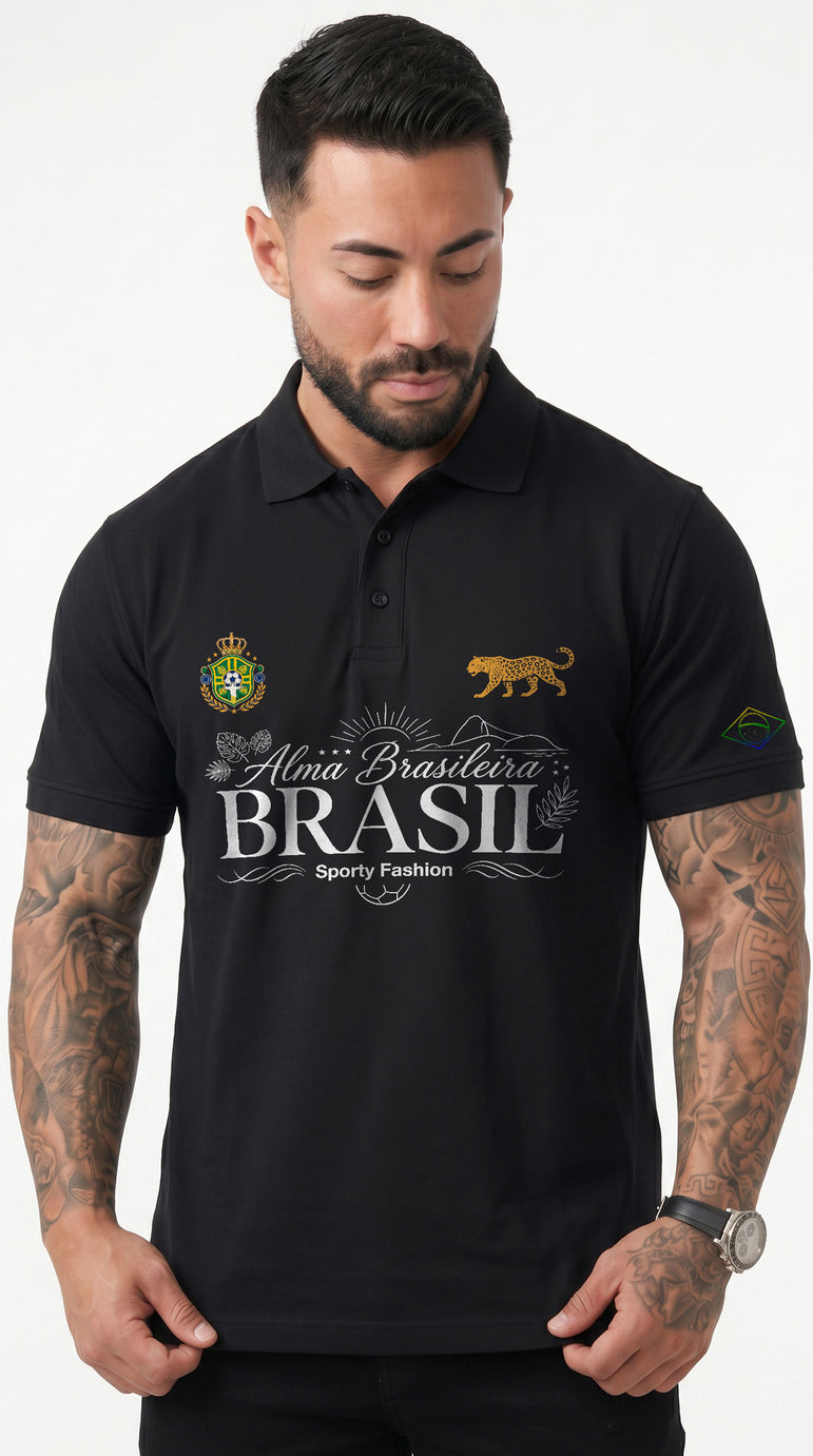 CAMISA POLO MASCULINA ALMA BRASILEIRA