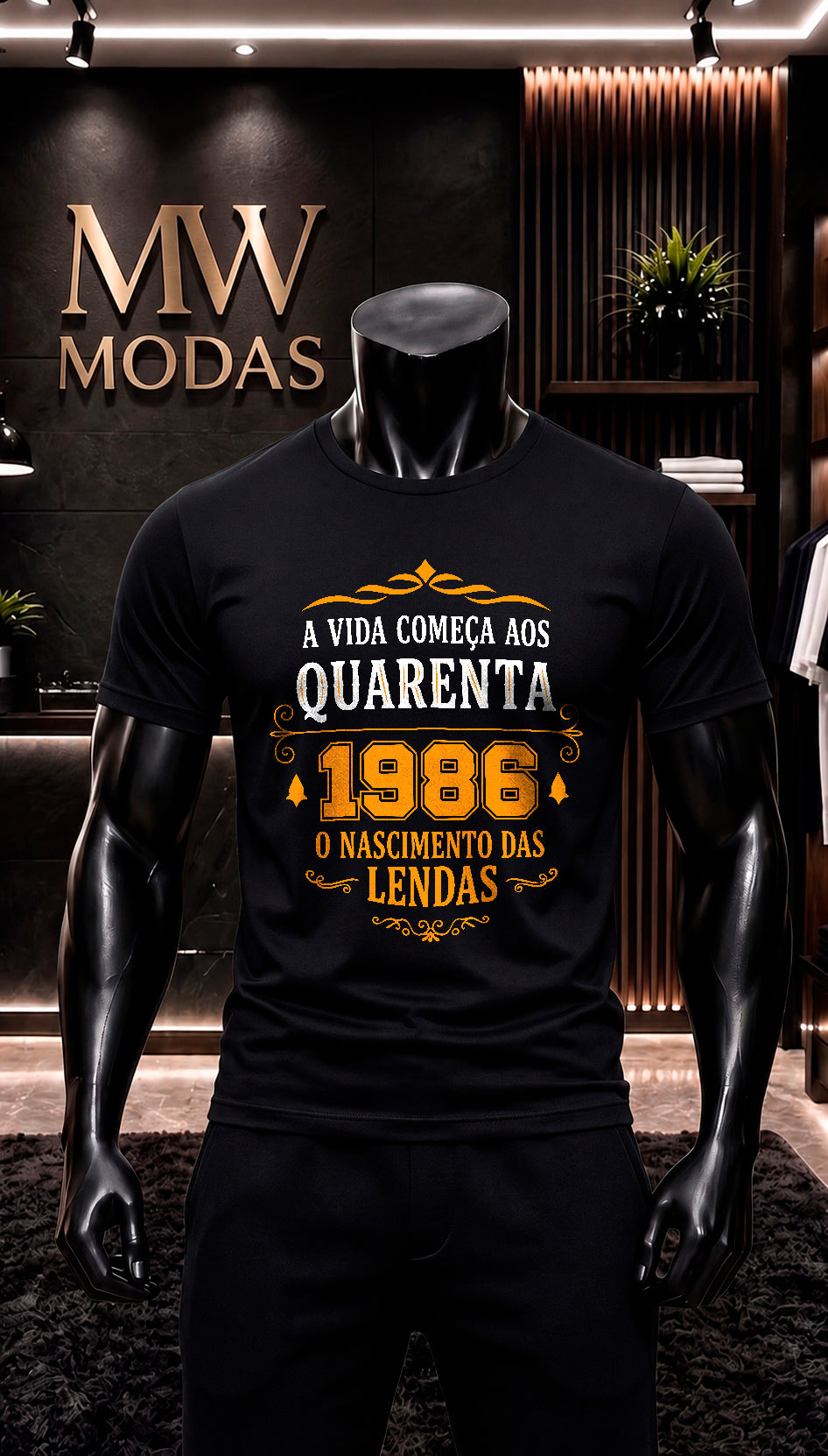 Camiseta A Vida Começa Aos Quarenta 1986 O Nascimento das Lendas