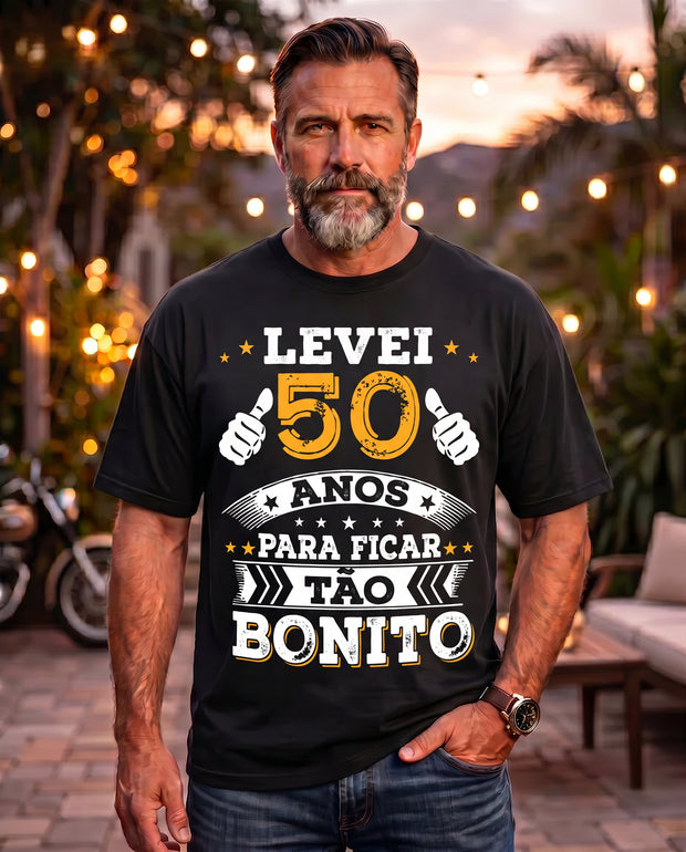 Camiseta Levei 50 Anos Para Ficar Tão Bonito