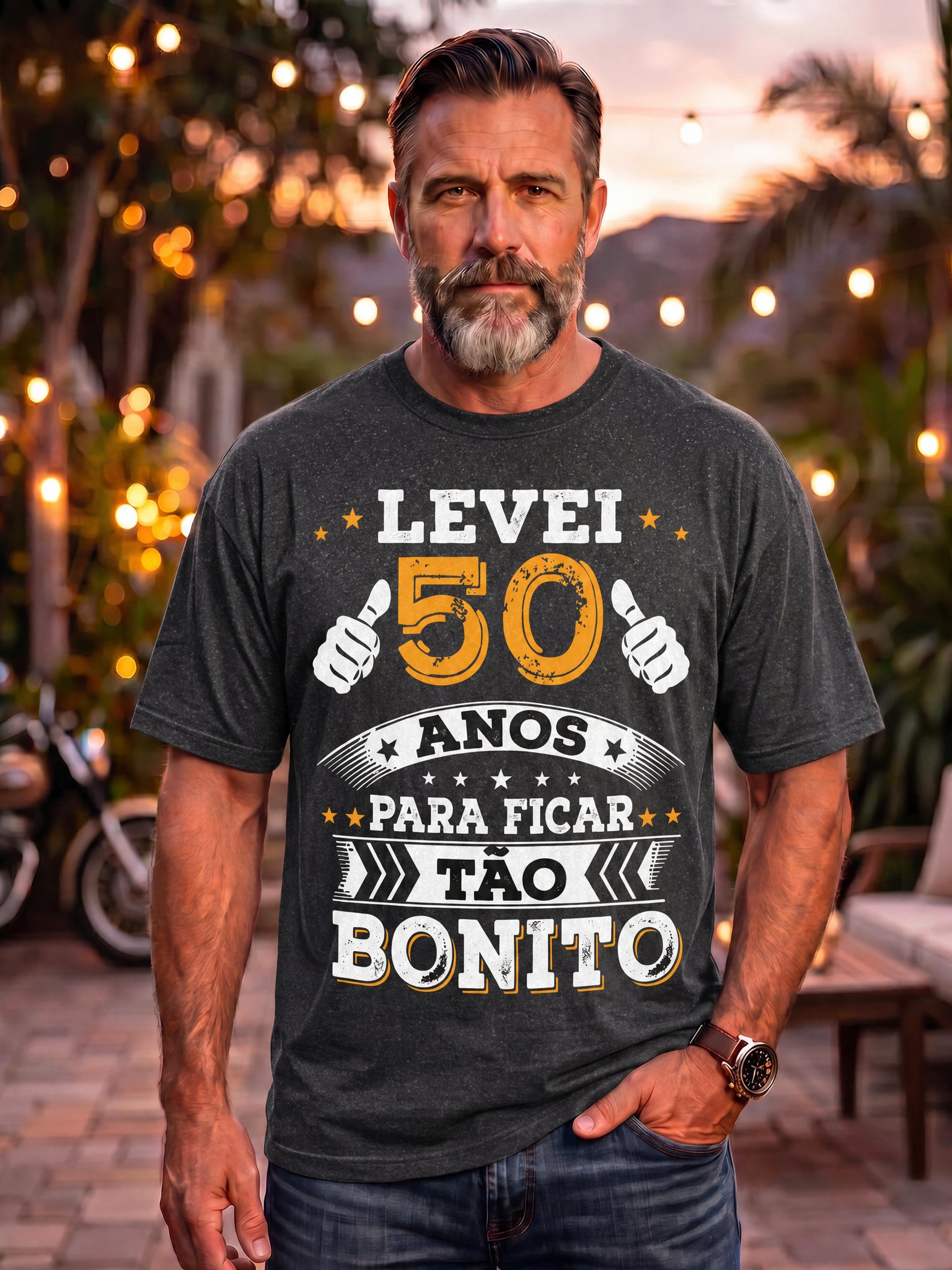 Camiseta Levei 50 Anos Para Ficar Tão Bonito