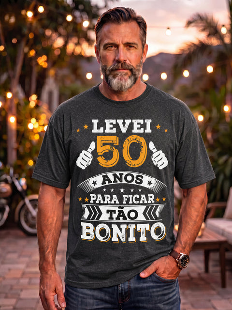 Camiseta Levei 50 Anos Para Ficar Tão Bonito