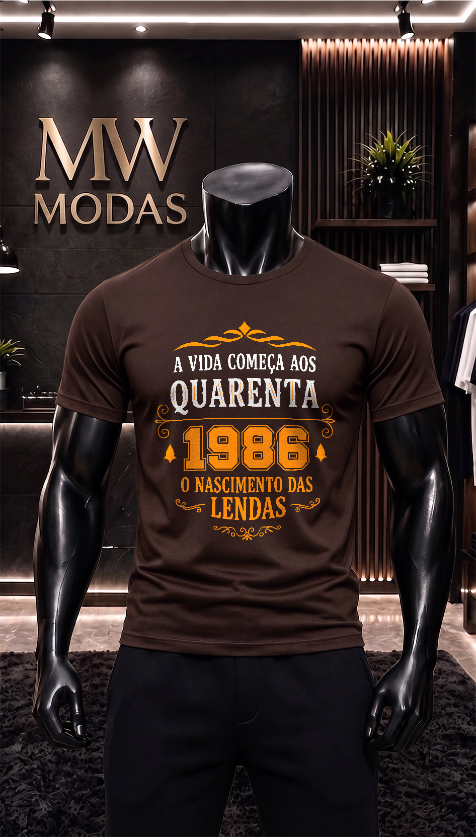Camiseta A Vida Começa Aos Quarenta 1986 O Nascimento das Lendas
