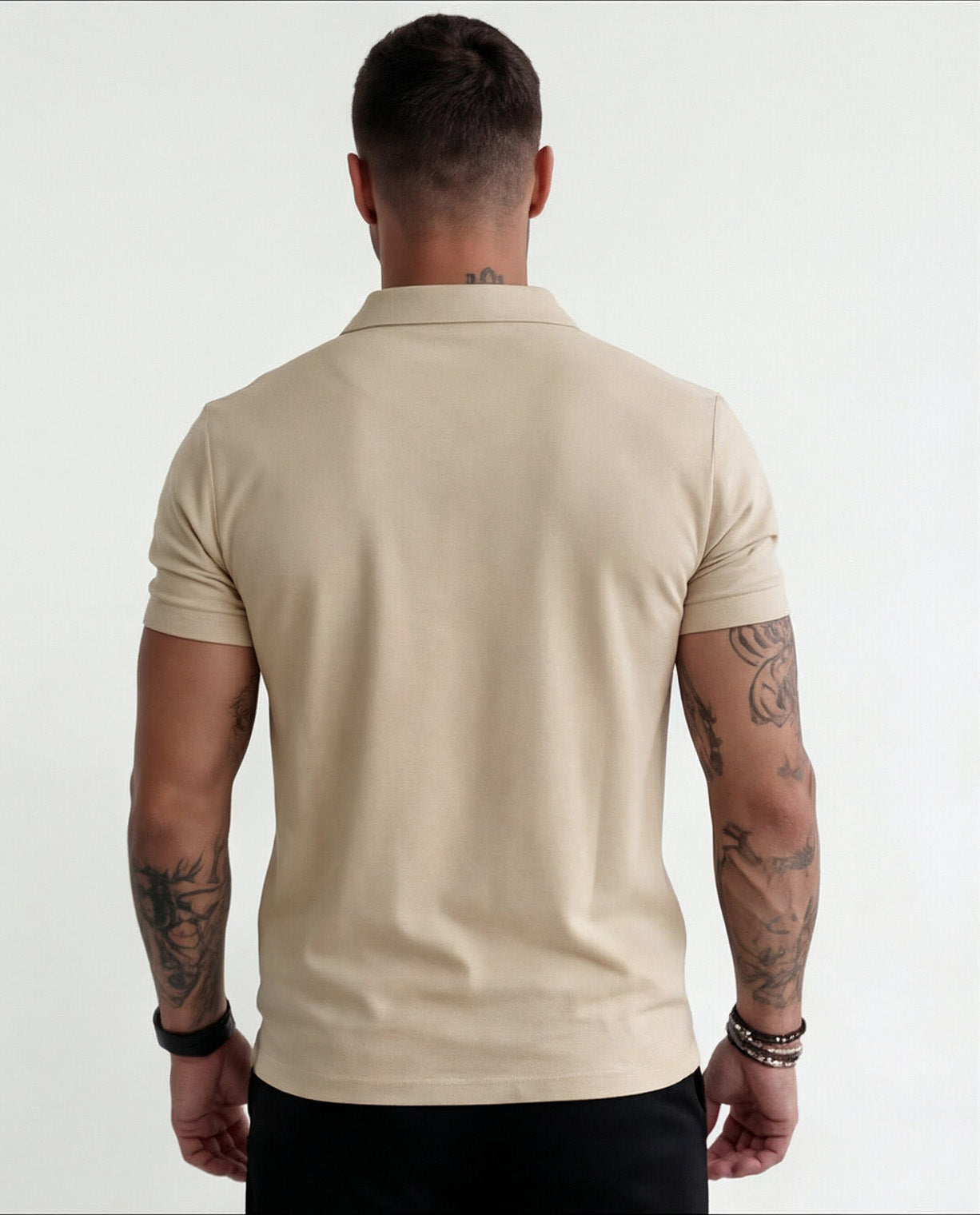 CAMISA POLO LISA BEGE