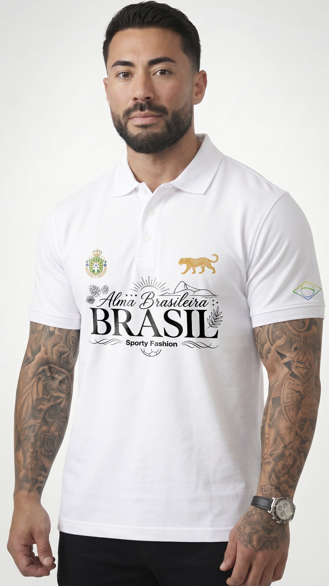 CAMISA POLO MASCULINA ALMA BRASILEIRA