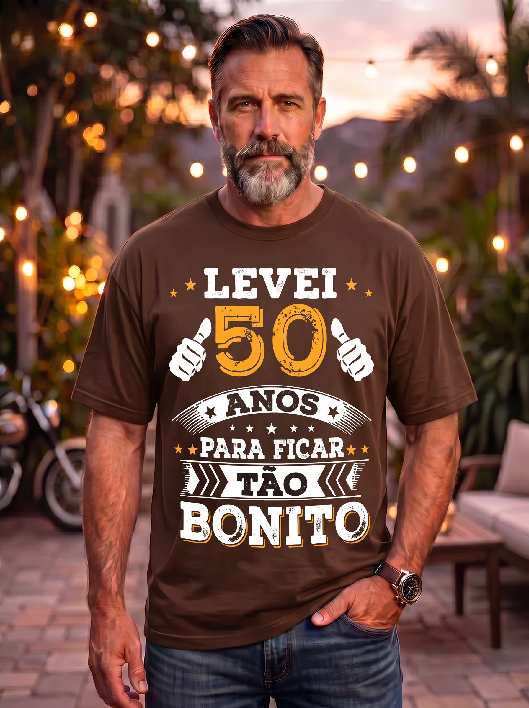 Camiseta Levei 50 Anos Para Ficar Tão Bonito