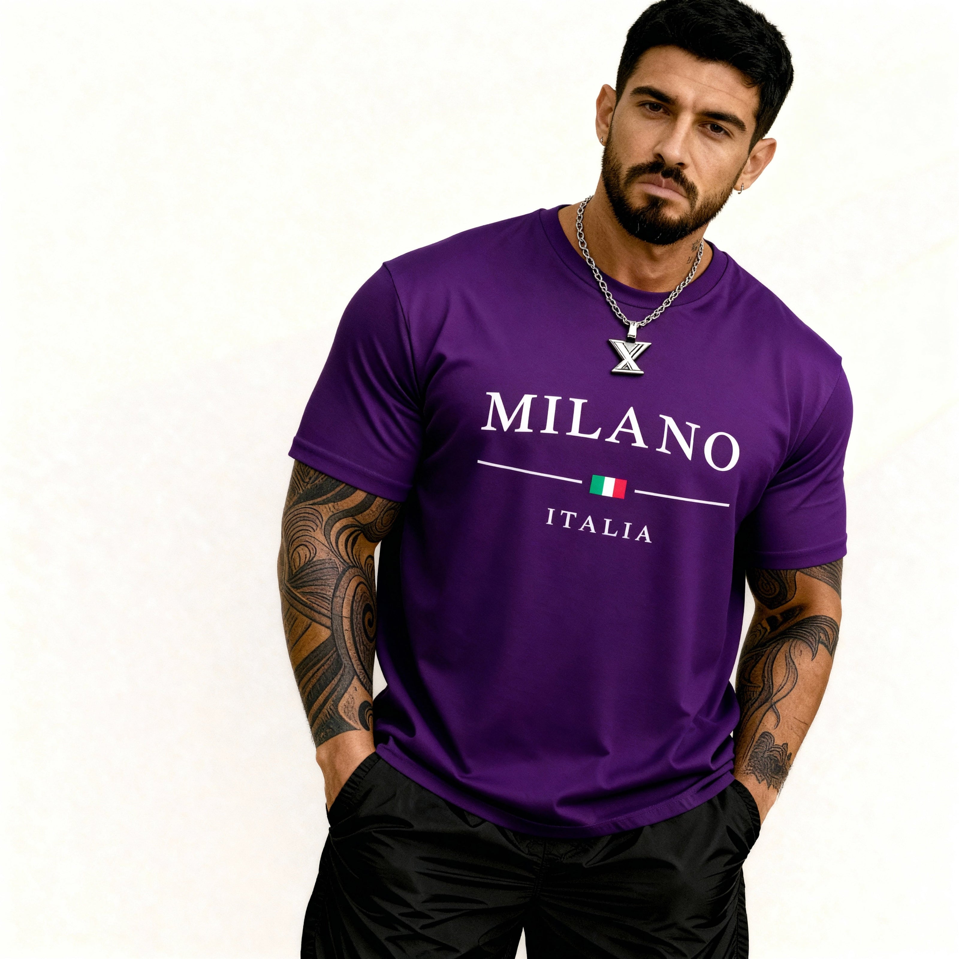 CAMISETA MILANO ITALIA 100% ALGODÃO