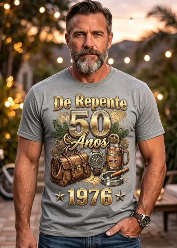 Camiseta Aniversário Masculina De Repente