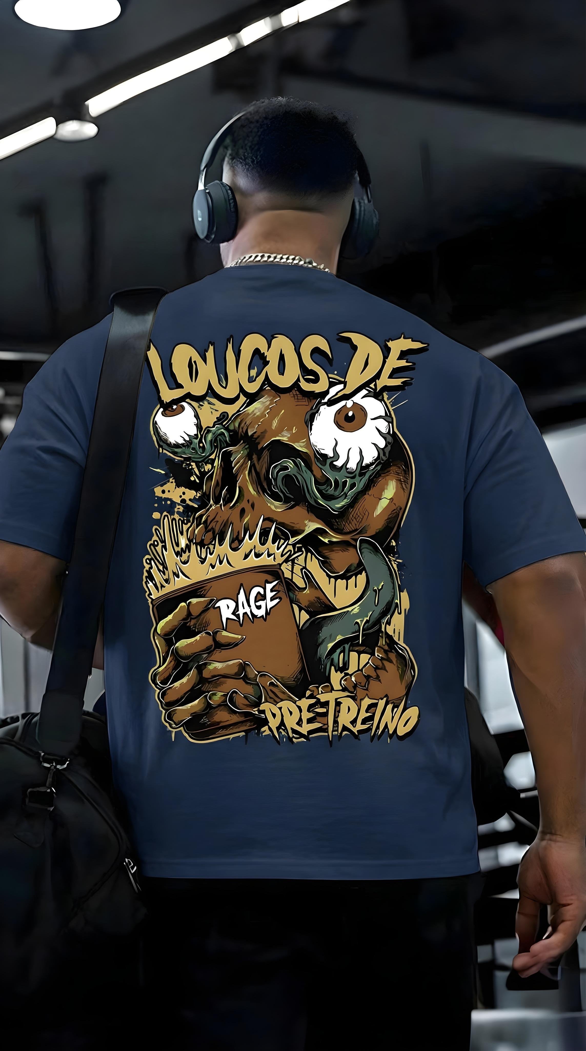 CAMISETA MASCULINA LOUCOS DE PRÉ-TREINO
