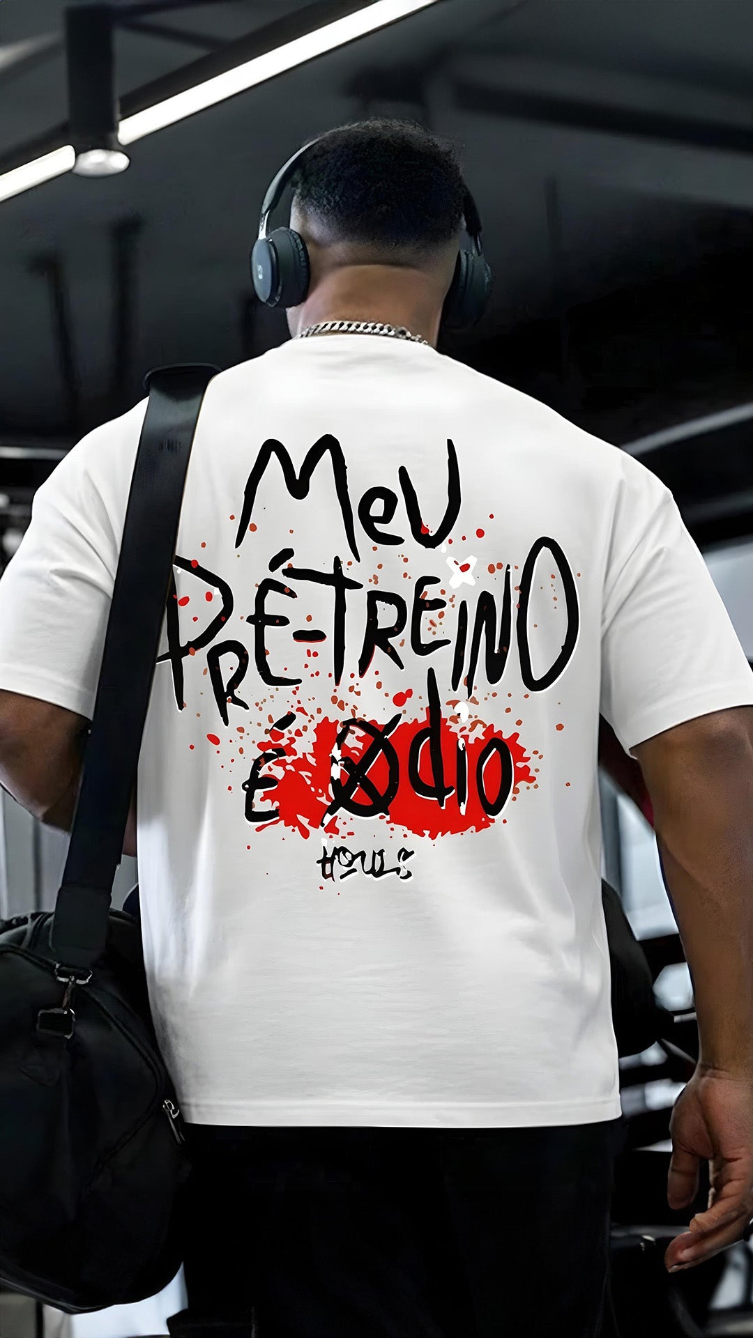 CAMISETA MASCULINA MEU PRÉ-TREINO É ÓDIO