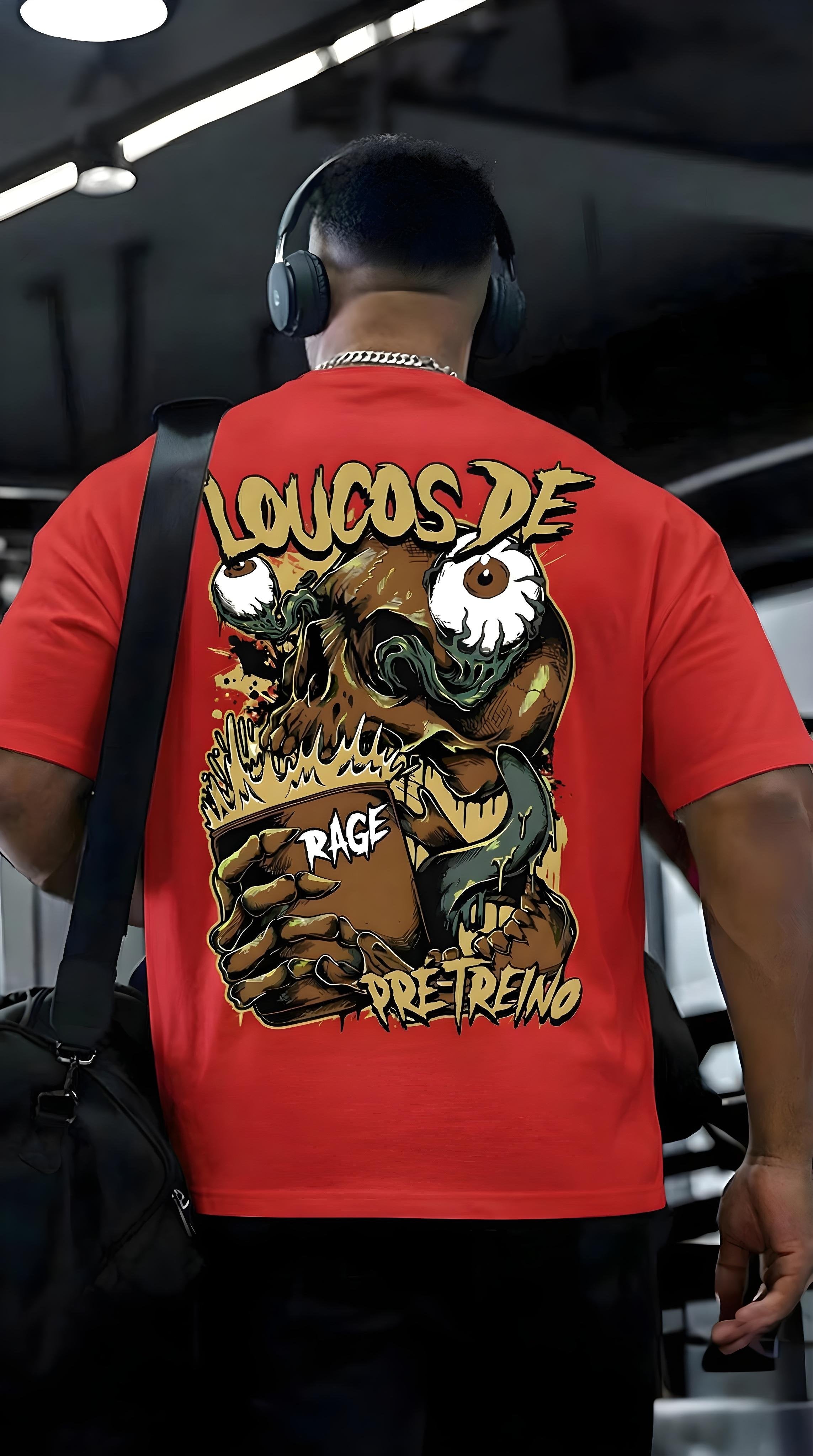 CAMISETA MASCULINA LOUCOS DE PRÉ-TREINO