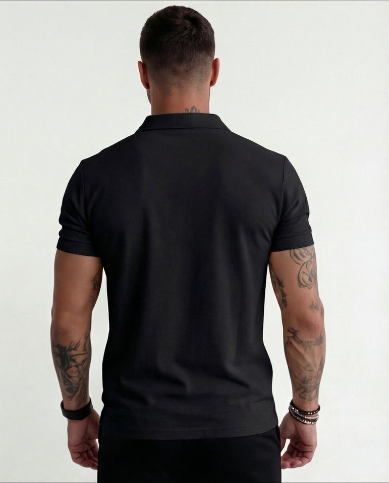 CAMISA POLO LISA PRETA