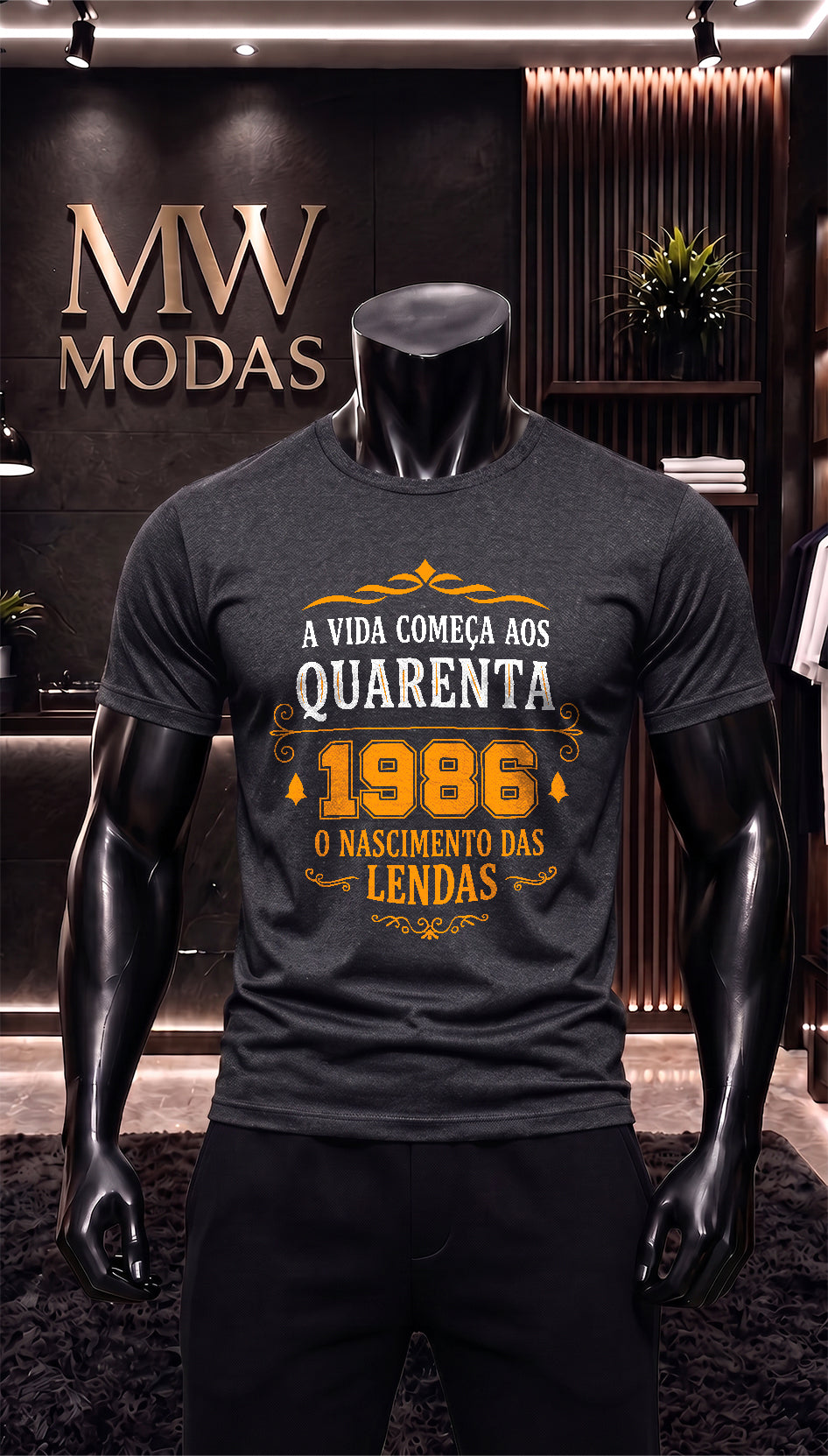 Camiseta A Vida Começa Aos Quarenta 1986 O Nascimento das Lendas