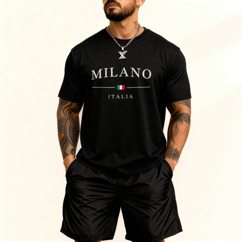 CAMISETA MILANO ITALIA 100% ALGODÃO