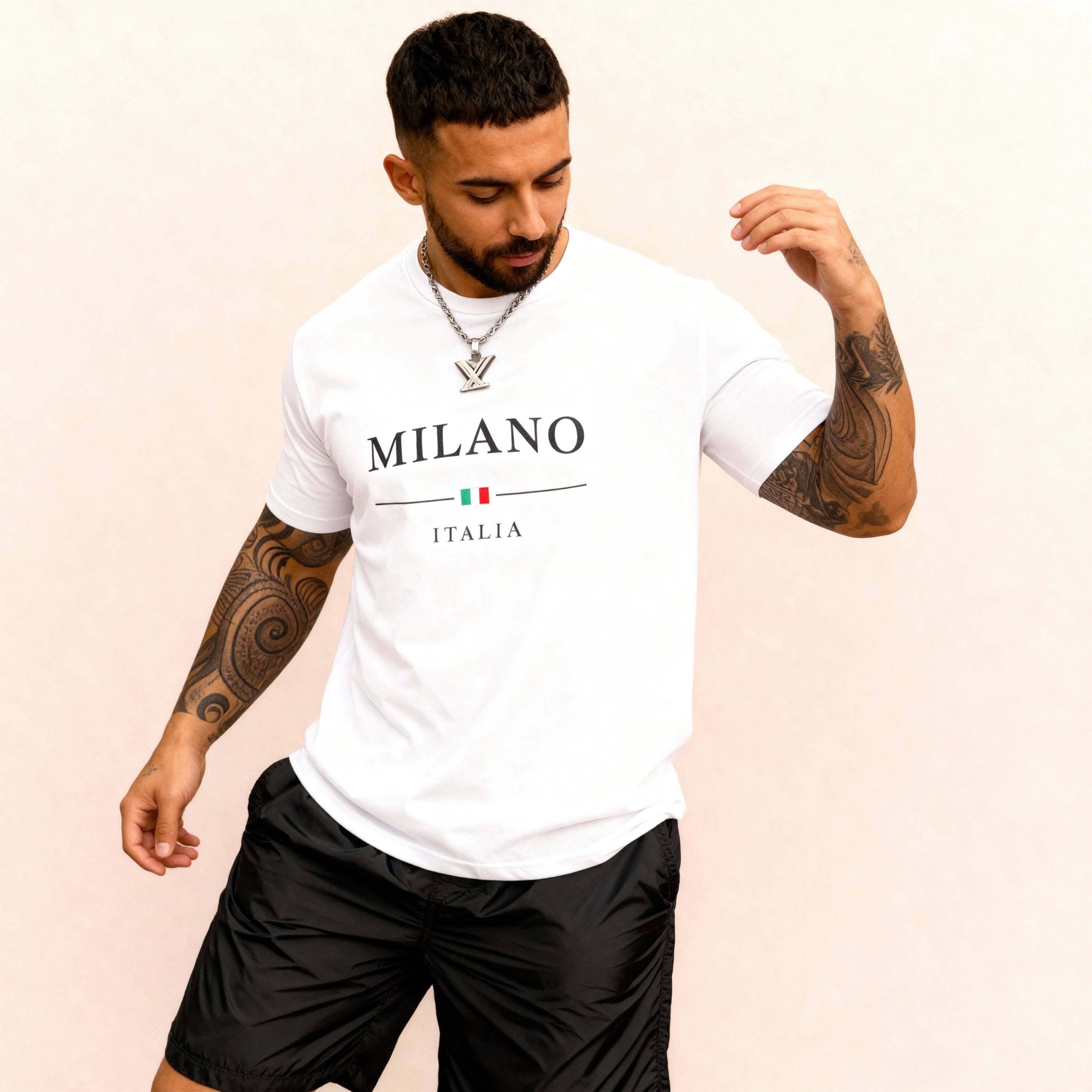 CAMISETA MILANO ITALIA 100% ALGODÃO