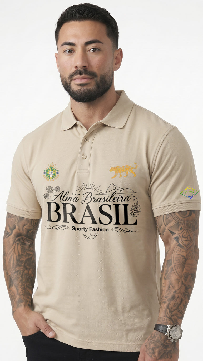 CAMISA POLO MASCULINA ALMA BRASILEIRA