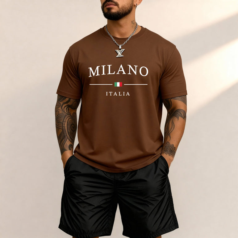CAMISETA MILANO ITALIA 100% ALGODÃO
