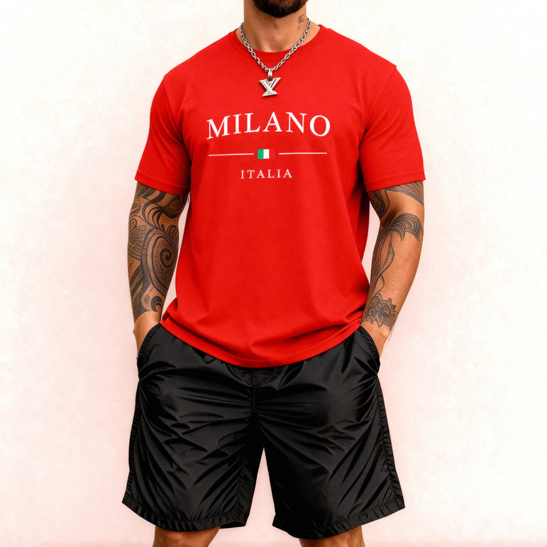 CAMISETA MILANO ITALIA 100% ALGODÃO
