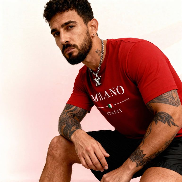 CAMISETA MILANO ITALIA 100% ALGODÃO