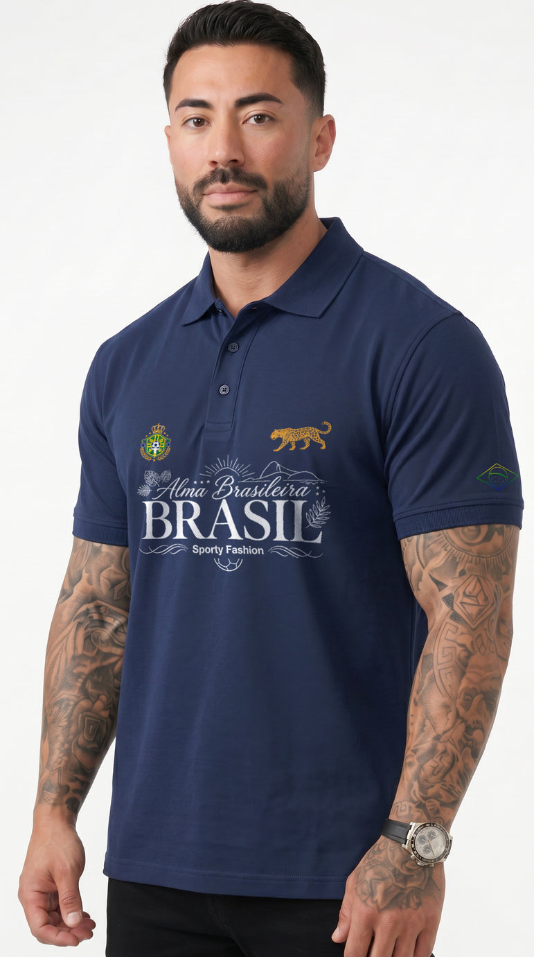 CAMISA POLO MASCULINA ALMA BRASILEIRA