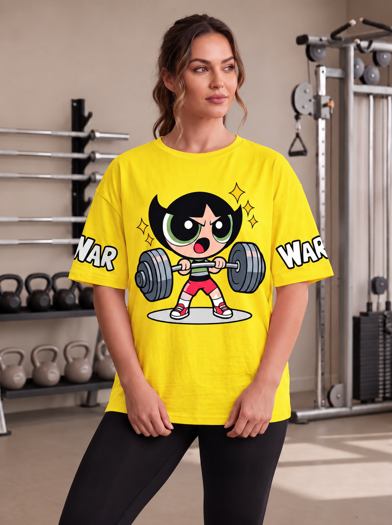 Camiseta Feminina Docinho Gym War Manga