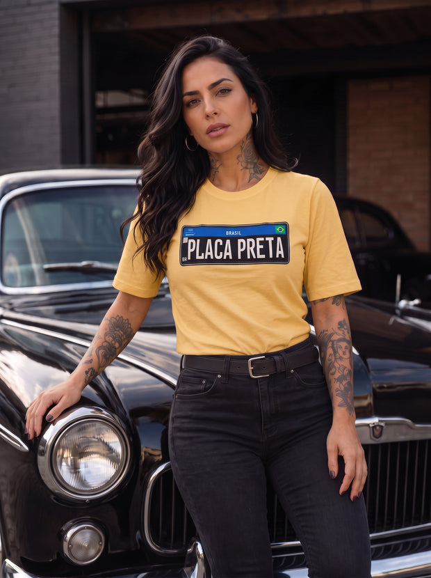 Camiseta Placa Preta Brasil – Paixão por Clássicos