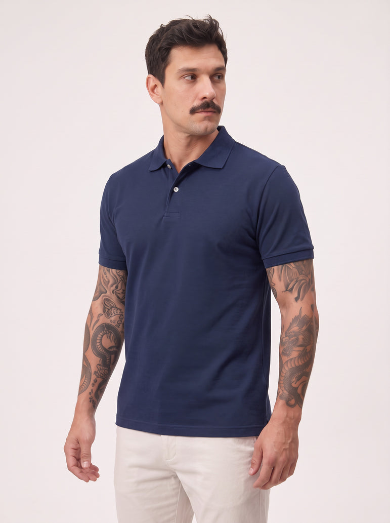 Camisa Polo Masculina Básica Piquet Manga Curta – Elegância e Conforto