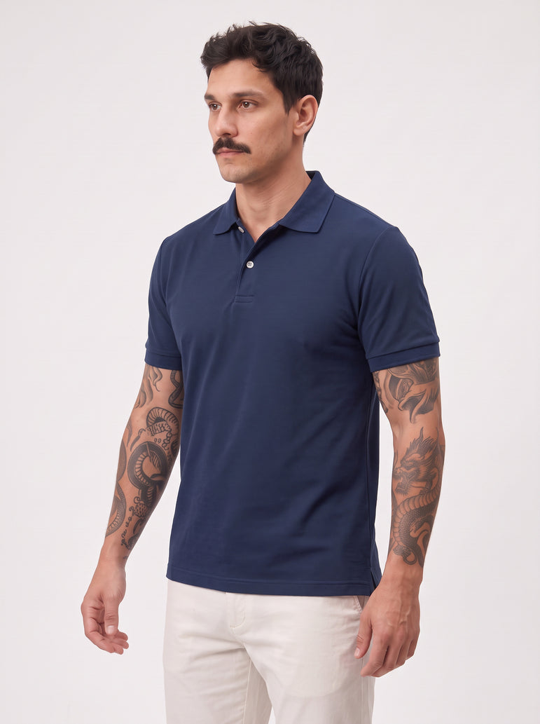 Camisa Polo Masculina Básica Piquet Manga Curta – Elegância e Conforto