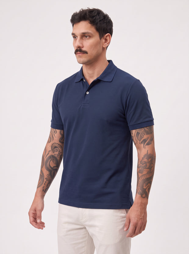 Camisa Polo Masculina Básica Piquet Manga Curta – Elegância e Conforto