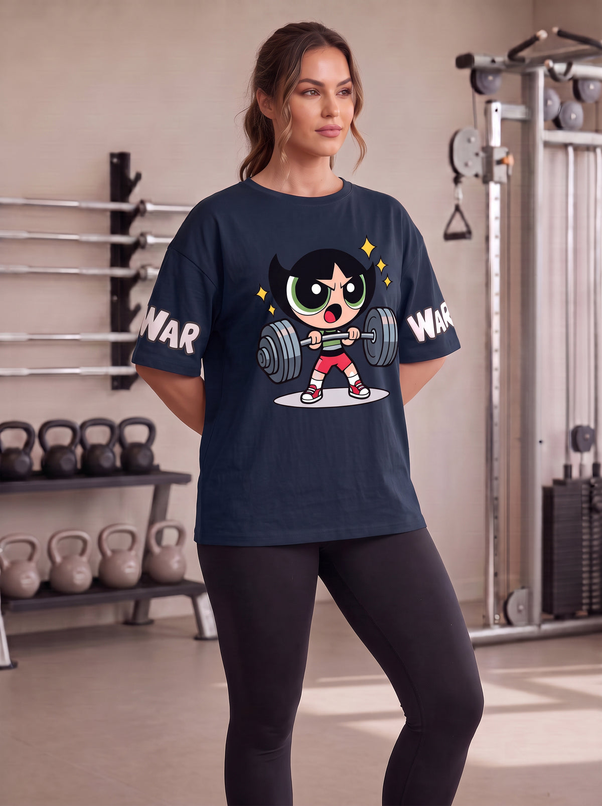 Camiseta Feminina Docinho Gym War Manga