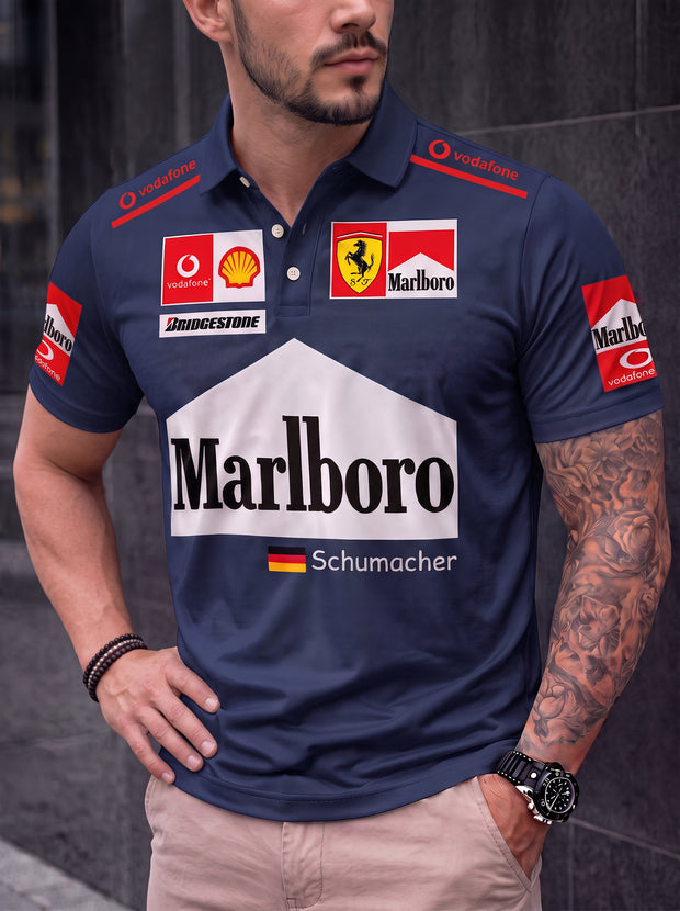Camisa Polo Schumacher Racing – Velocidade, Legado e Estilo nas Pistas