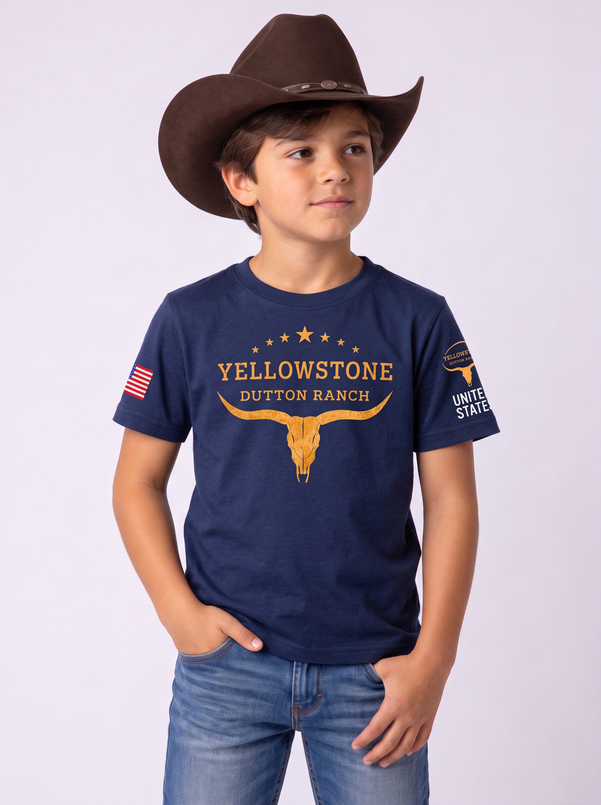 Camiseta Infantil Yellowstone Dutton Ranch – Estilo Country Western