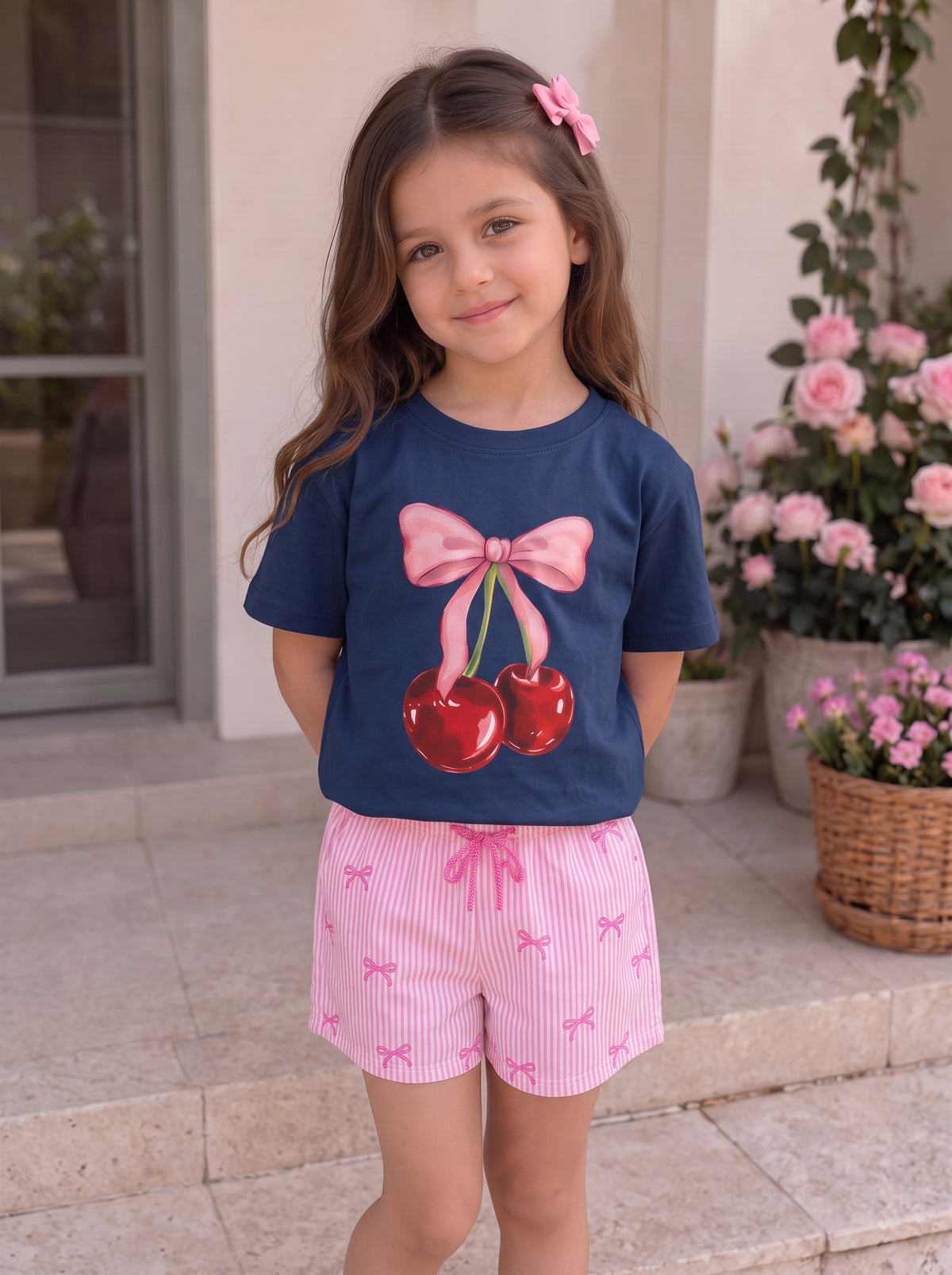Camiseta Infantil Cerejinha🍒🎀