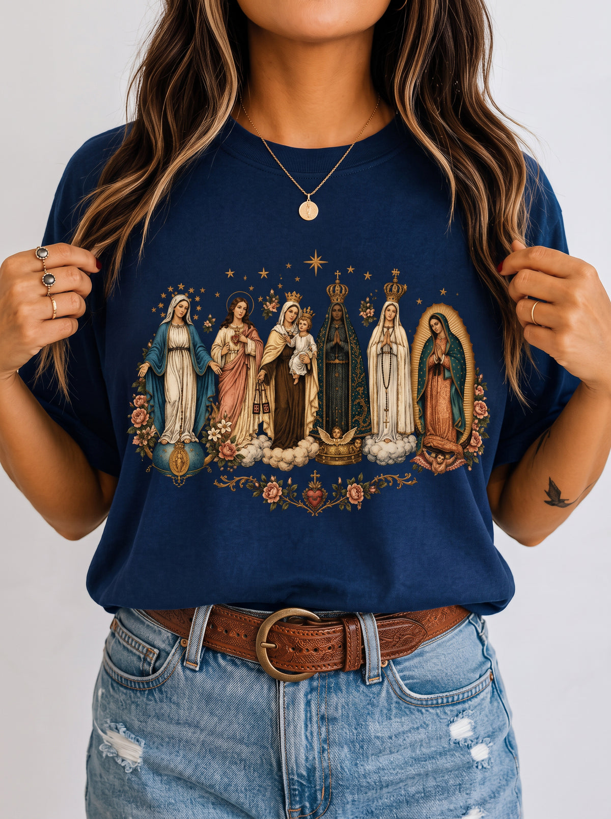 Camiseta Católica Nossa Senhora Feminina