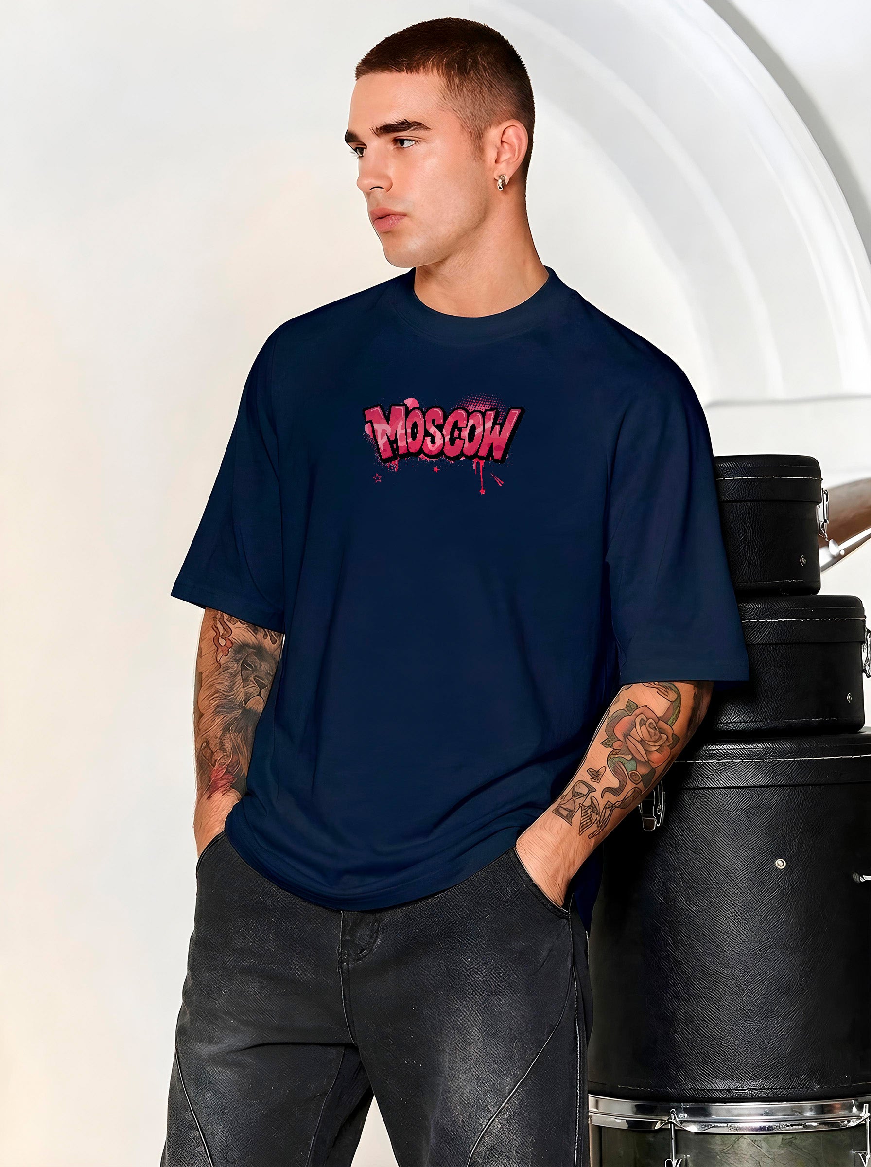 CAMISETA MASCULINA MOSCOW PINK PANTHER
