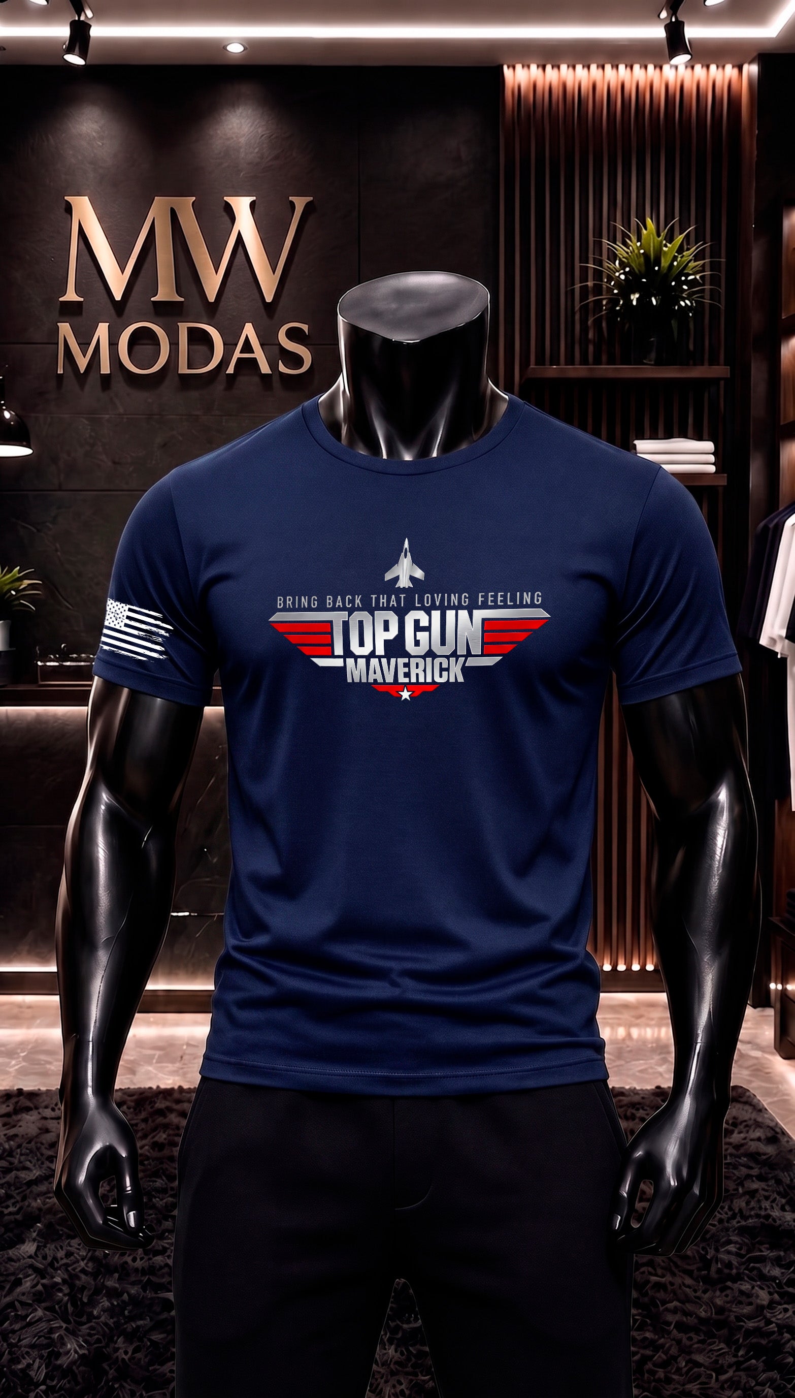 Camiseta Masculina Maverick Aviador Estilo Militar Casual