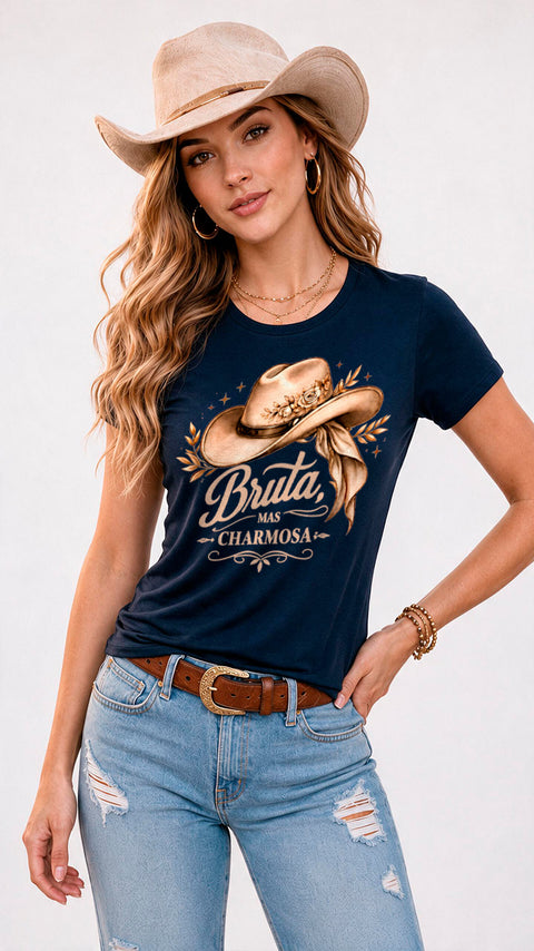 Camiseta Feminina Country Bruta Mas Charmosa
