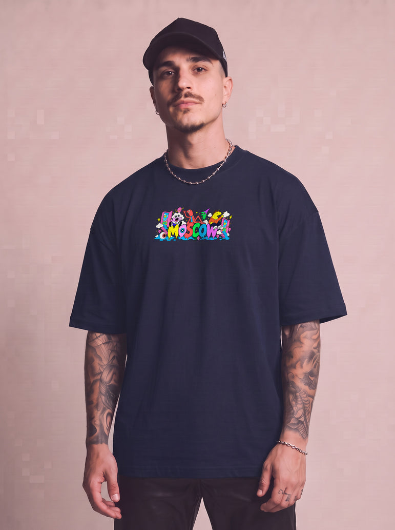 CAMISETA MASCULINA SMILING FRIENDS - COLOR CHAOS