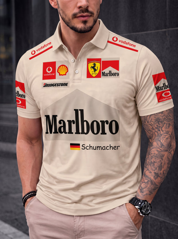 Camisa Polo Schumacher Racing – Velocidade, Legado e Estilo nas Pistas