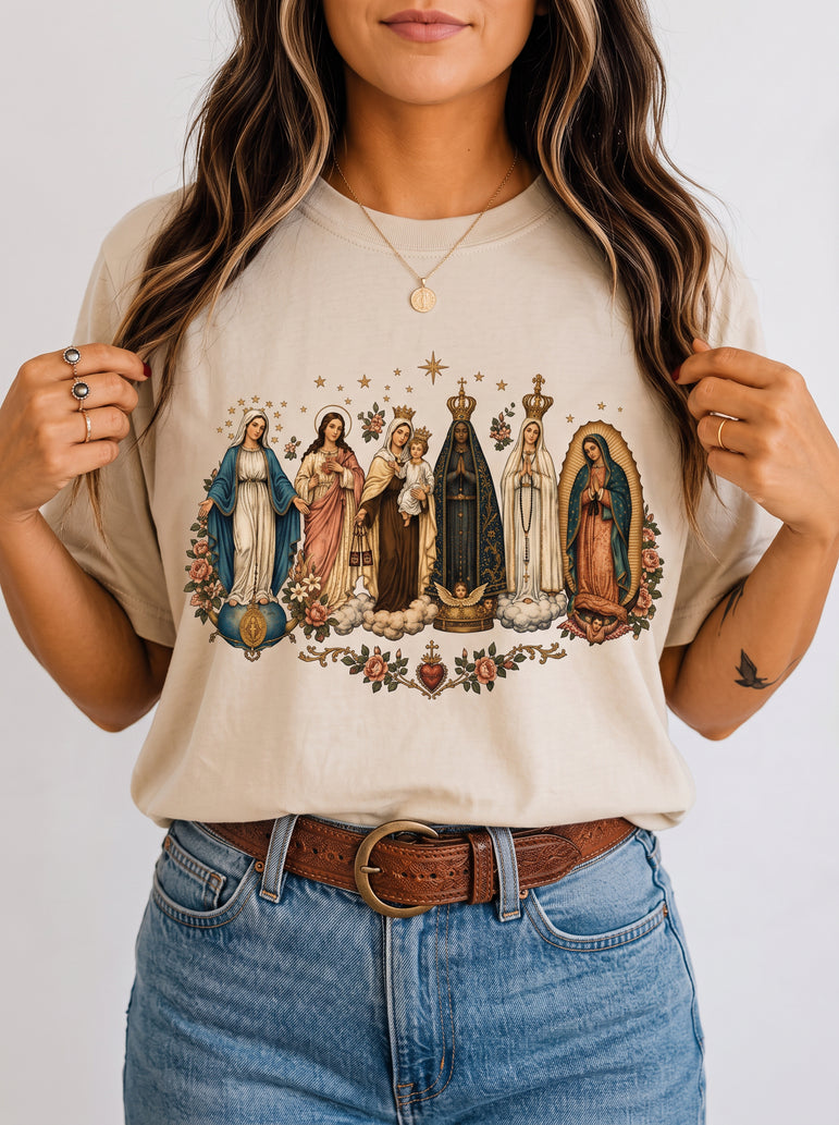 Camiseta Católica Nossa Senhora Feminina