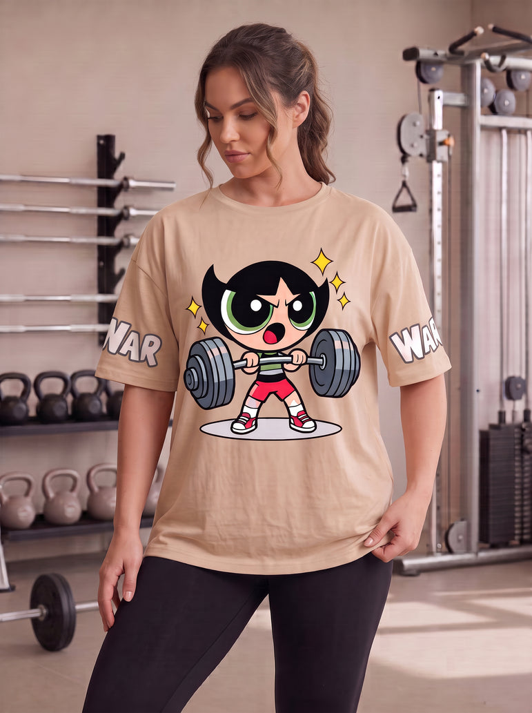 Camiseta Feminina Docinho Gym War Manga