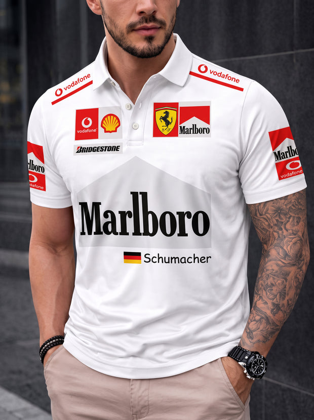 Camisa Polo Schumacher Racing – Velocidade, Legado e Estilo nas Pistas