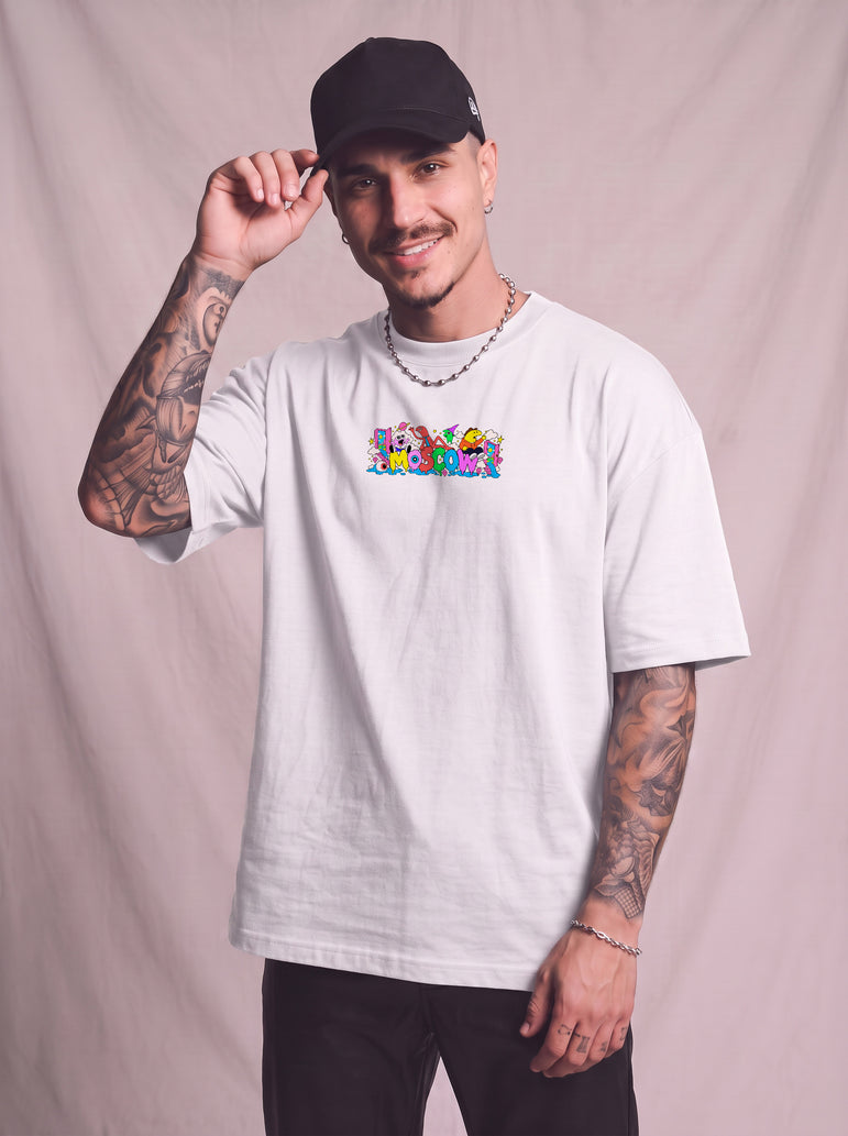 CAMISETA MASCULINA SMILING FRIENDS - COLOR CHAOS
