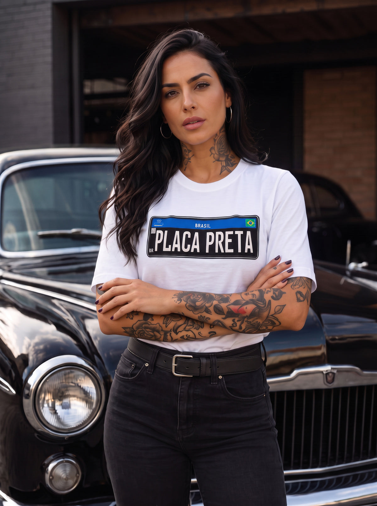 Camiseta Placa Preta Brasil – Paixão por Clássicos
