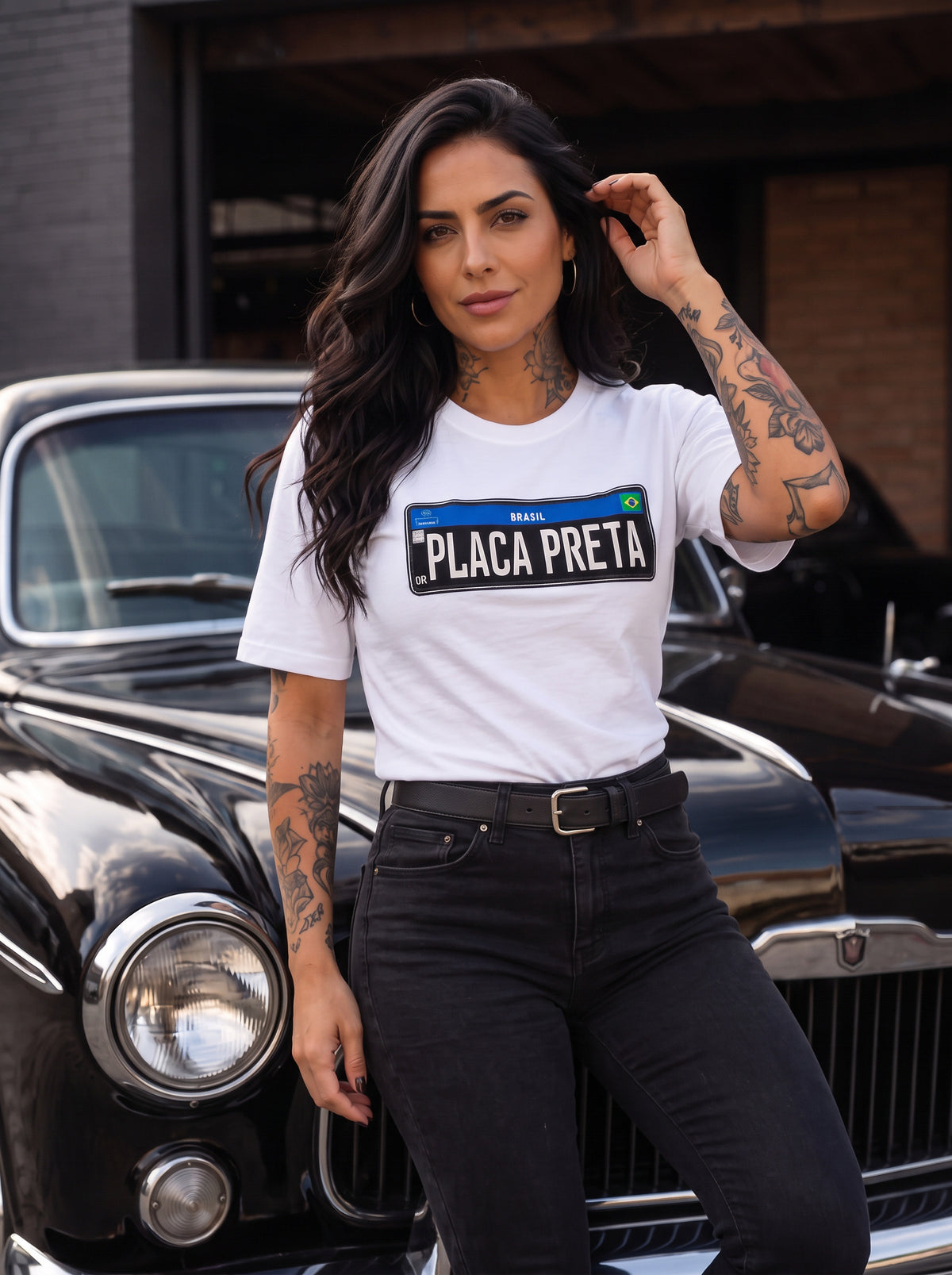 Camiseta Placa Preta Brasil – Paixão por Clássicos