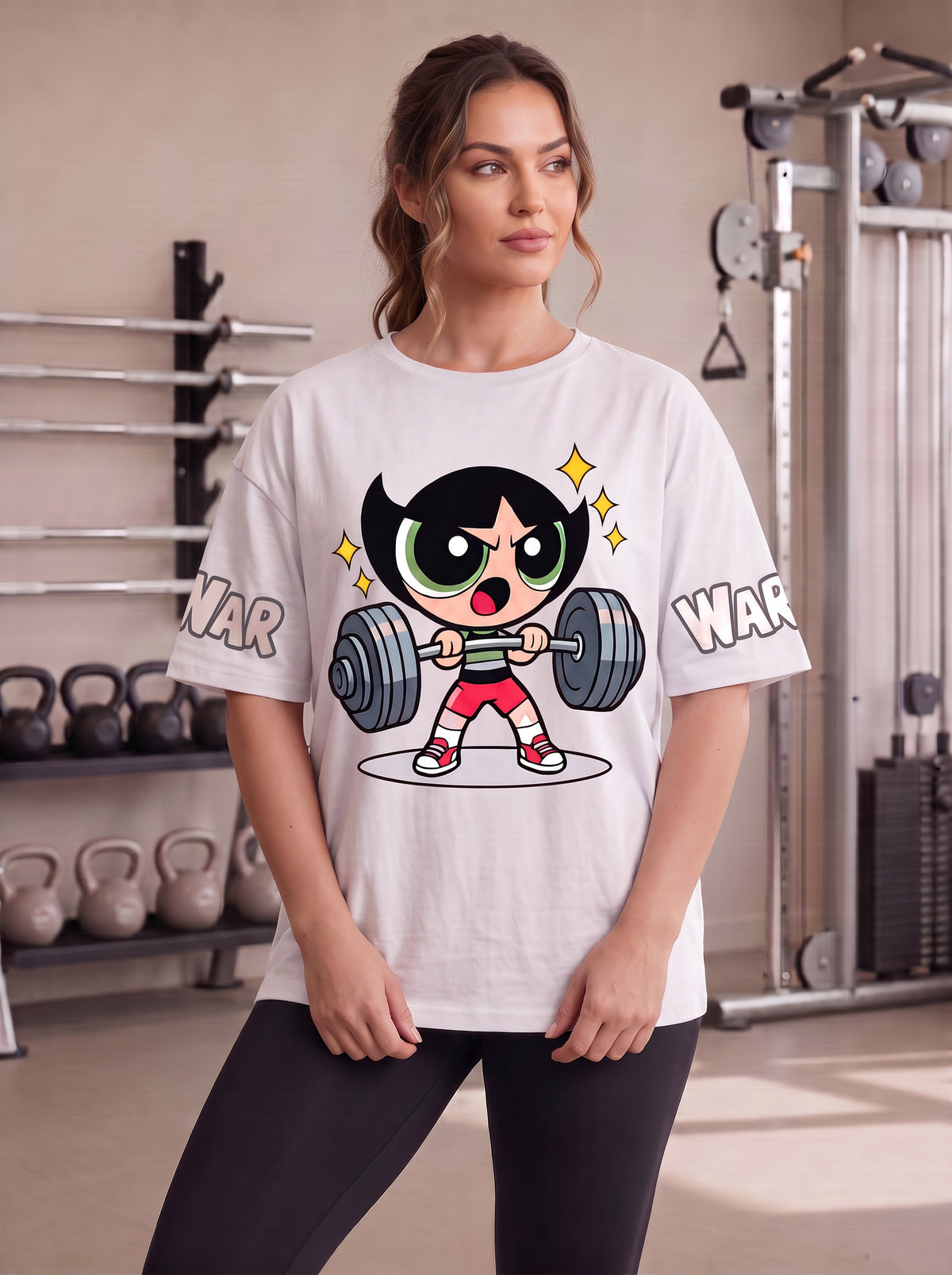 Camiseta Feminina Docinho Gym War Manga
