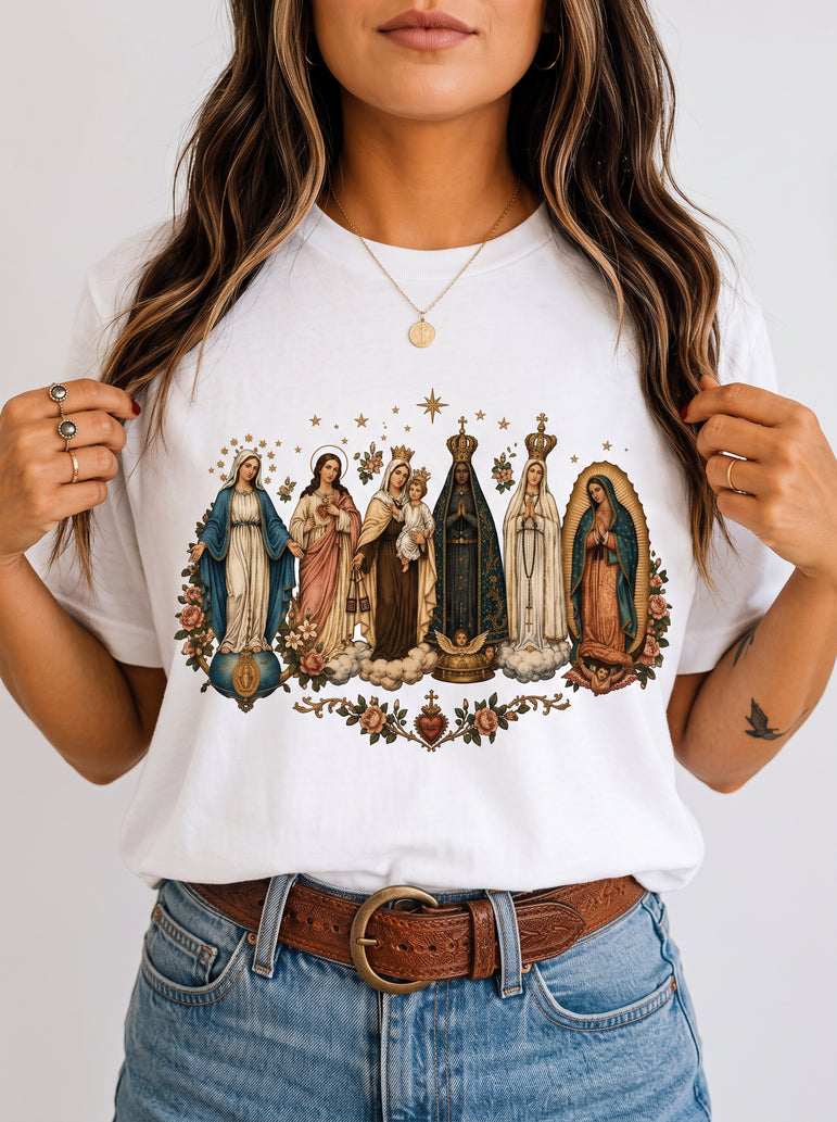 Camiseta Católica Nossa Senhora Feminina