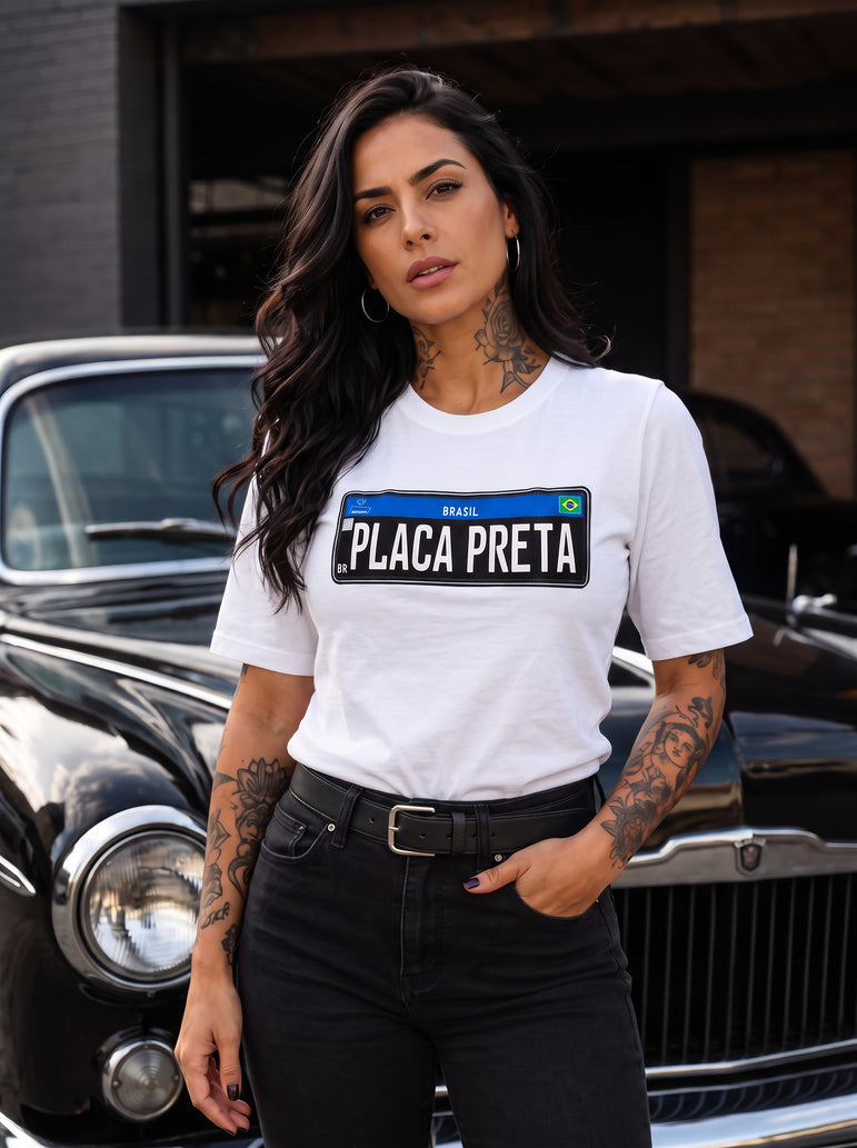 Camiseta Placa Preta Brasil – Paixão por Clássicos