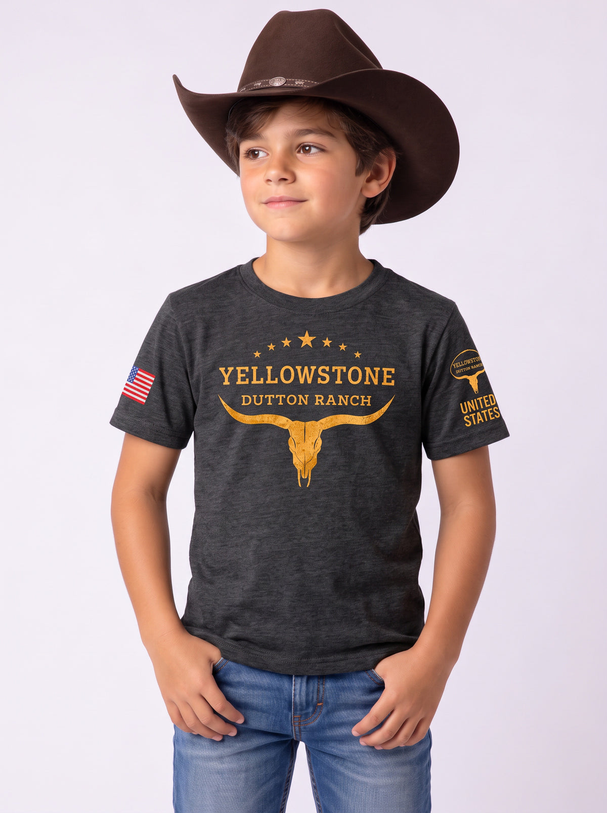 Camiseta Infantil Yellowstone Dutton Ranch – Estilo Country Western