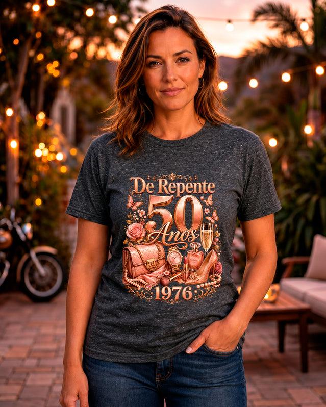 Camiseta Aniversário Feminina De Repente