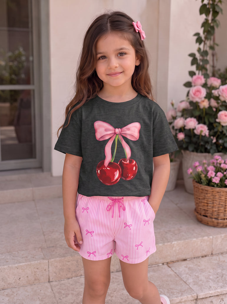 Camiseta Infantil Cerejinha🍒🎀